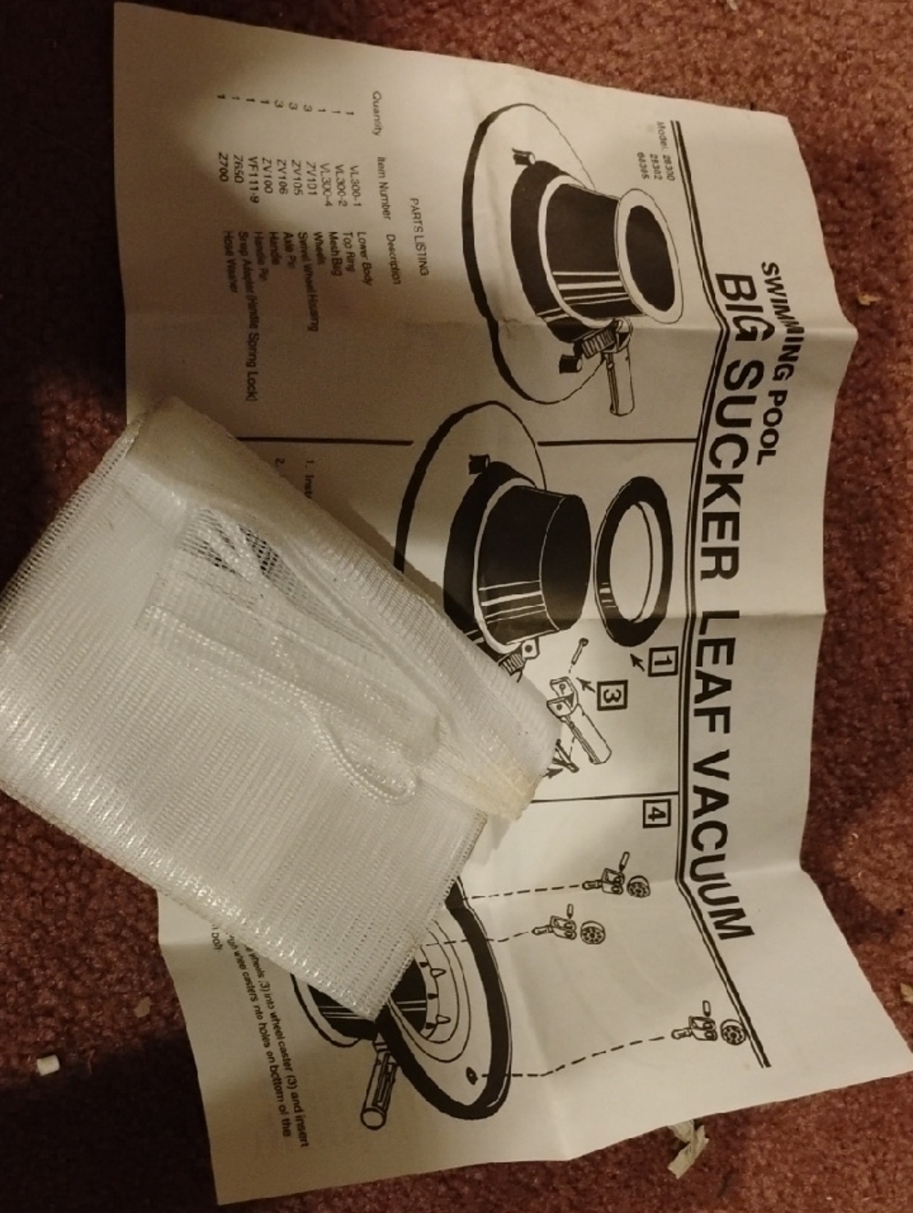 Replacement White Mesh Leaf Vacuum Bag For 28300 29302 68305 Pool Part